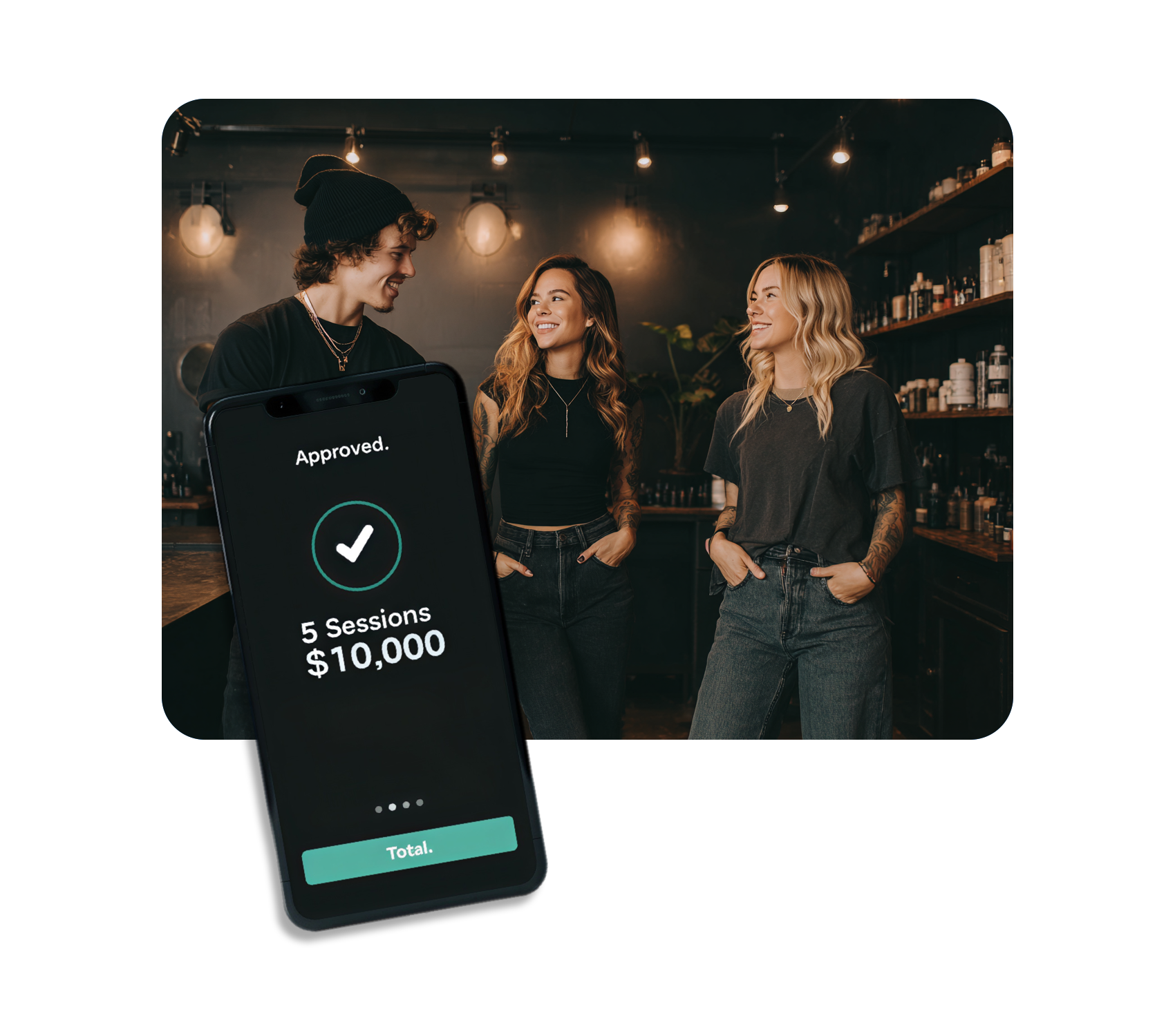 Tattoo clients approved for sessions with withderma payment plans